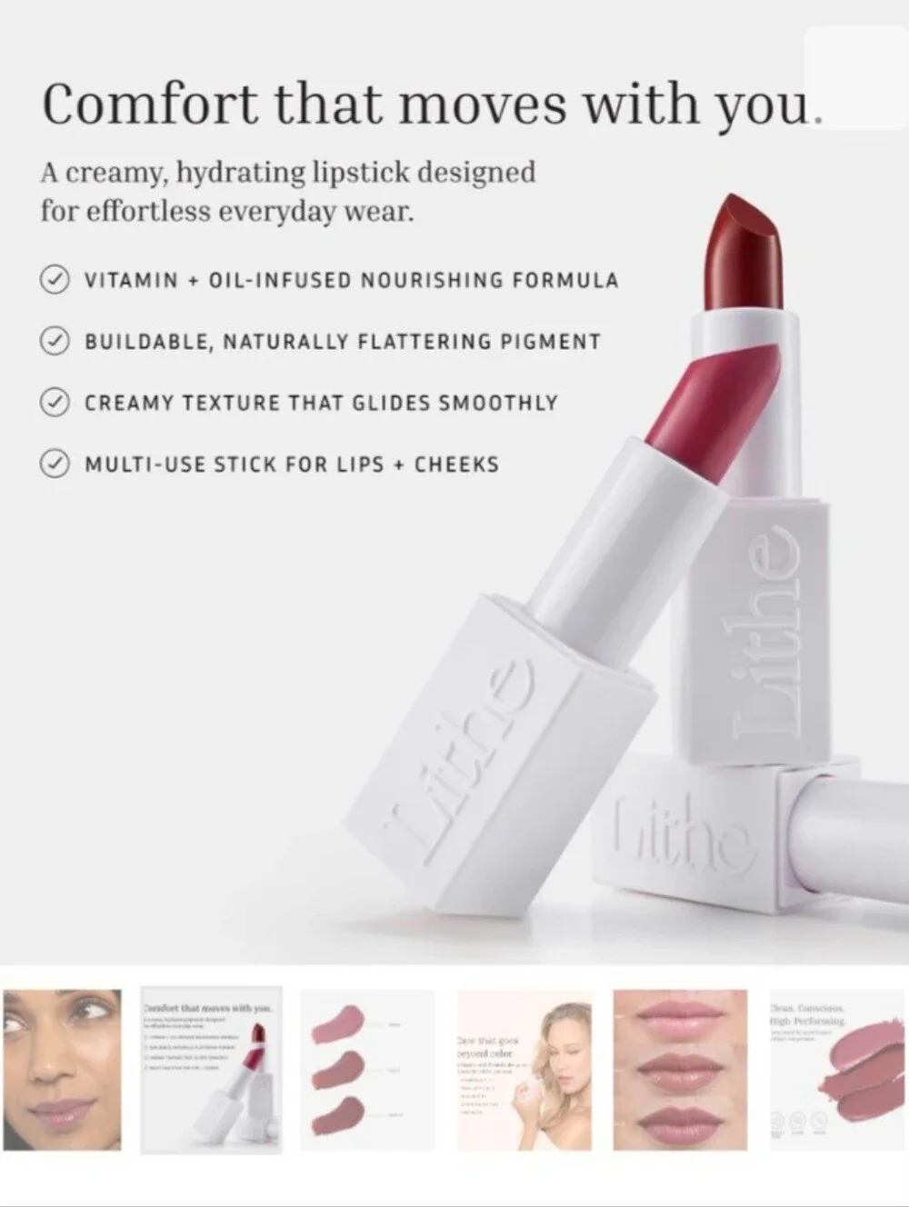 🎉2•$13/3•$18🎉 LITHE BEAUTY Nourish & Glow Lipstick in Peony